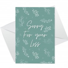 Sorry For Your Loss Floral Condolences Sympathy Bereavement Card