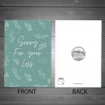 Sorry For Your Loss Floral Condolences Sympathy Bereavement Card