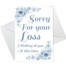 Sorry For Your Loss Sympathy Floral Condolences Bereavement Card