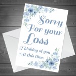 Sorry For Your Loss Sympathy Floral Condolences Bereavement Card