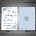 Sorry For Your Loss Sympathy Floral Condolences Bereavement Card