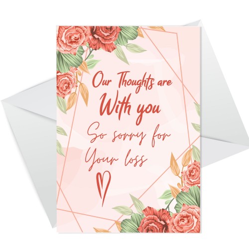 Sorry For You Loss Bereavement In Sympathy Condolences Card