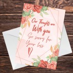 Sorry For You Loss Bereavement In Sympathy Condolences Card