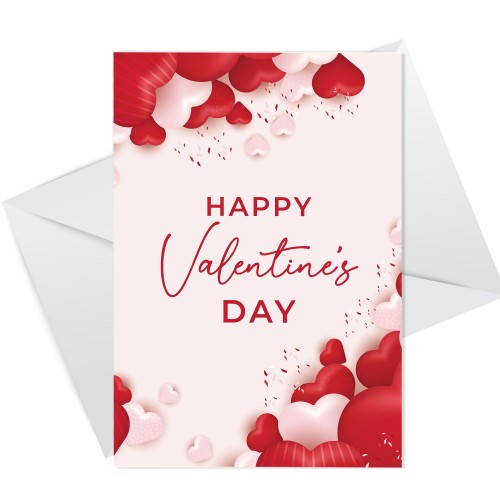 Happy Valentine's Day Card For Him Or Her Partner Greetings Card