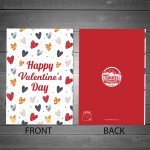 Happy Valentine's Day Card For Girlfriend Wife Cute Hearts