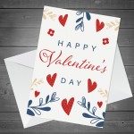 Valentine's Day Card Floral Cute Valentine For Him Her Valentine's Day Card Floral Cute Valentine For Him Her