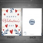Valentine's Day Card Floral Cute Valentine For Him Her Valentine's Day Card Floral Cute Valentine For Him Her