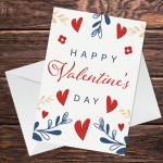 Valentine's Day Card Floral Cute Valentine For Him Her Valentine's Day Card Floral Cute Valentine For Him Her