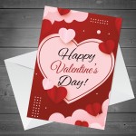 Happy Valentines Day Card For Girlfriend Wife Fiancï¿½ Cute Hearts