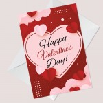 Happy Valentines Day Card For Girlfriend Wife Fiancï¿½ Cute Hearts