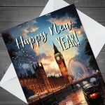 Happy New Year Greeting Card For Him Her Special Couple Friends 