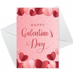 Galentine's Card Red Hearts Valentine's Card For Her Girl Best