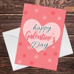 Galentine's Card Pink Hearts Valentine's Card For Her Girl Best