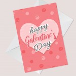 Galentine's Card Pink Hearts Valentine's Card For Her Girl Best