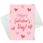 Galentine's Card Pastel Love Hearts Valentine's Card For Her