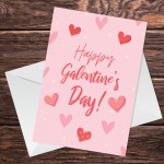 Galentine's Card Pastel Love Hearts Valentine's Card For Her