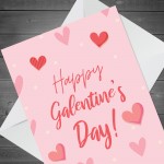 Galentine's Card Pastel Love Hearts Valentine's Card For Her