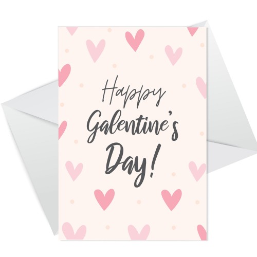 Galentine's Card Love Heart Valentine's Card For Her Girl Best