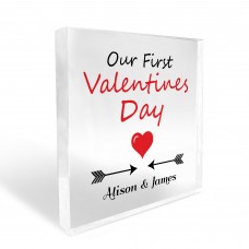 Our First Valentines Day Gift For Boyfriend Girlfriend Plaque