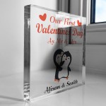 Personalised 1st Valentines As Mr And Mrs Plaque Gift For Wufe