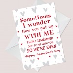 Funny Valentines Card Him Happy Valentines Card for Boyfriend