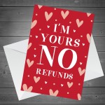 Anniversary Valentines Card Funny Card Wife Husband Boyfriend