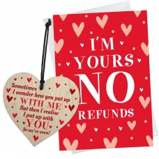 Funny Valentines Card for Him Her Novelty Heart and Card