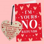 Funny Valentines Card for Him Her Novelty Heart and Card