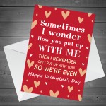 Funny Anniversary Valentines Day Birthday Card for Him Husband