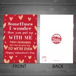 Funny Anniversary Valentines Day Birthday Card for Him Husband
