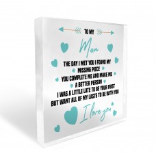 Gift For Husband Boyfriend Acrylic Block Birthday Gift For Him