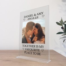 Personalised Anniversary Photo Plaque Gift For Boyfriend Her
