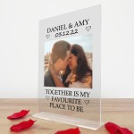 Personalised Anniversary Photo Plaque Gift For Boyfriend Her