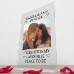 Personalised Anniversary Photo Plaque Gift For Boyfriend Her