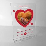 Anniversary Song Plaque Gift Personalised Photo Plaque
