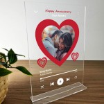 Personalised Happy Anniversary Song Plaque Gift For Couples