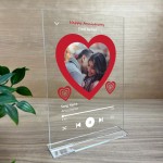 Personalised Happy Anniversary Song Plaque Gift For Couples