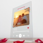 Personalised Photo Plaque Valentine's Day Gift Custom Song 