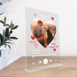 Personalised Valentines Day Photo Plaque Custom Song Plaque 