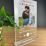 Anniversary Personalised Song Plaque Gift For Couples Him Her