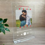 Anniversary Personalised Song Plaque Gift For Couples Him Her