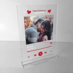Personalised Anniversary Song Plaque Gift For Him or Her