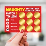 Funny Valentines Anniversary Gift for Him Naughty Scratch Card