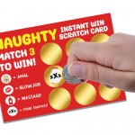 Funny Valentines Anniversary Gift for Him Naughty Scratch Card