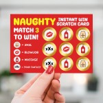 Funny Valentines Anniversary Gift for Him Naughty Scratch Card