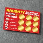 Funny Valentines Anniversary Gift for Him Naughty Scratch Card