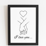 Gift For Husband Wife Boyfriend Girlfriend Love You Framed Print