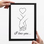 Gift For Husband Wife Boyfriend Girlfriend Love You Framed Print