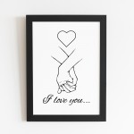 Gift For Husband Wife Boyfriend Girlfriend Love You Framed Print