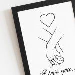Gift For Husband Wife Boyfriend Girlfriend Love You Framed Print